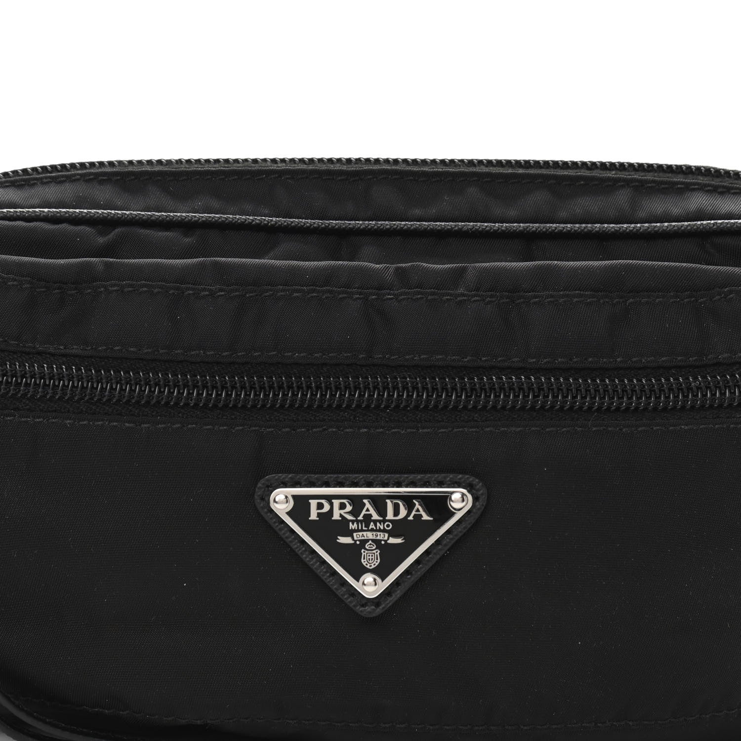 Prada Tessuto Nylon Saffiano Belt Bag Black 9 of 11
