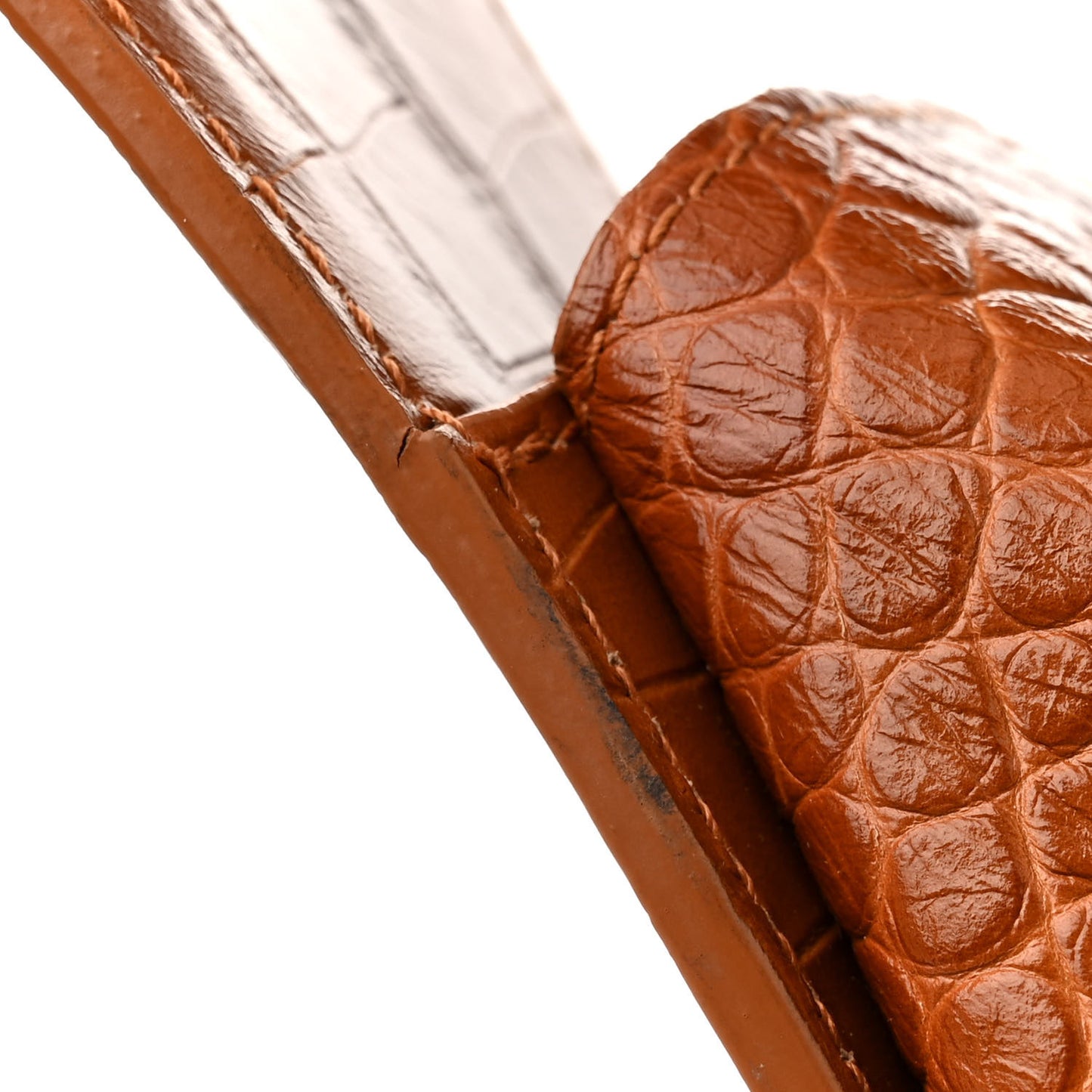 Extra Supple Calfskin Crocodile Embossed Small Tool 2.0 North-South Tote Camel