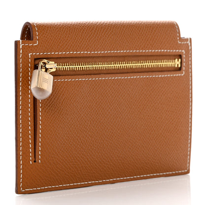 Hermes Epsom Kelly Pocket Compact Wallet Gold 3 of 7