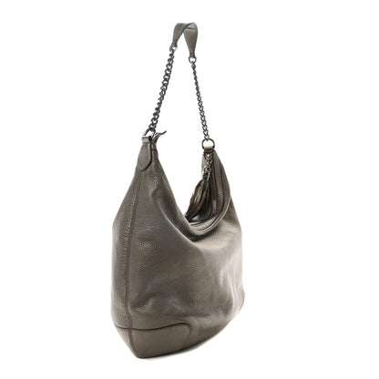 Gucci Metallic Pebbled Calfskin Medium Soho Chain Hobo Sasso 3 of 10