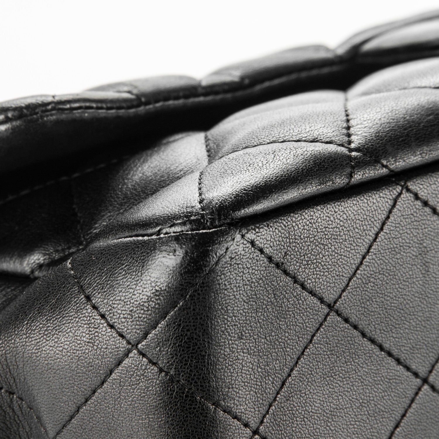Chanel Lambskin Quilted Jumbo Single Flap Black 8 of 12