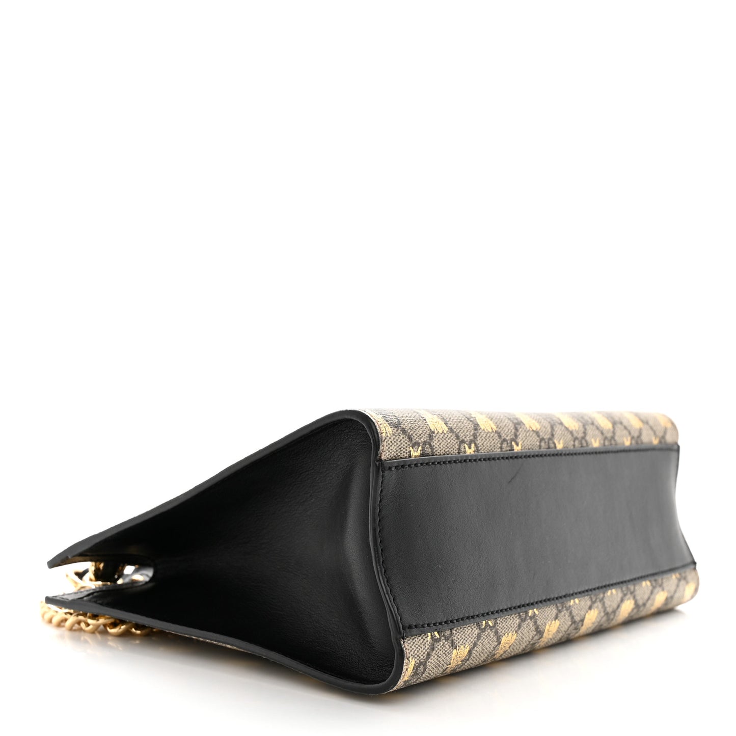 GG Supreme Monogram Bees Small Padlock Tote Beige Oro Black