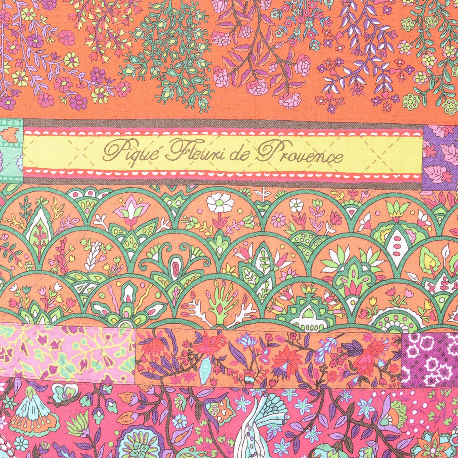 Hermes Cashmere Silk Pique Fleuri de Provence Shawl 140 3 of 5