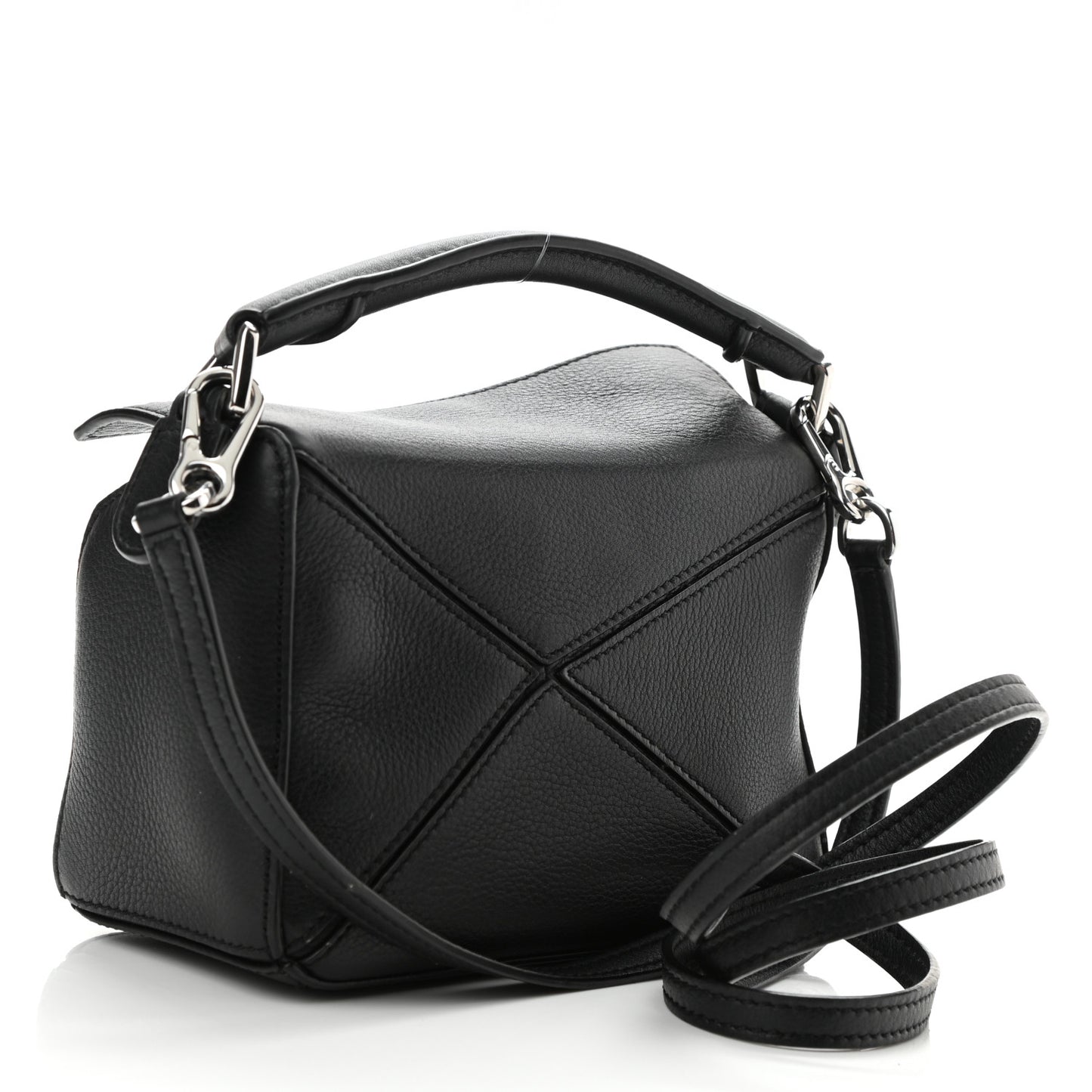 Calfskin Mini Puzzle Bag Black