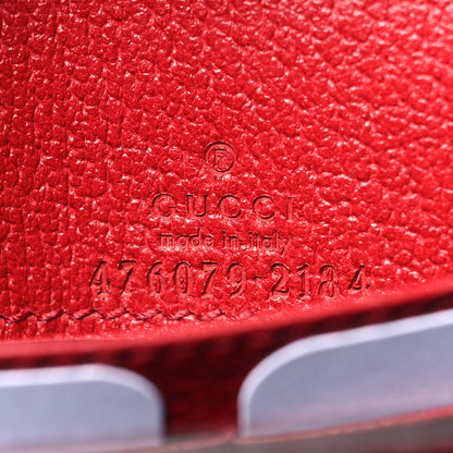 Gucci GG Supreme Monogram Web Queen Margaret Chain Wallet Red 6 of 10