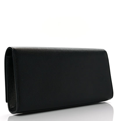 Saint Laurent Grain De Poudre Classic Monogram Tassel Clutch Black 1 of 5