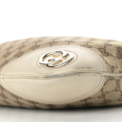 Gucci Monogram Medium New Britt Hobo Off White 9 of 14