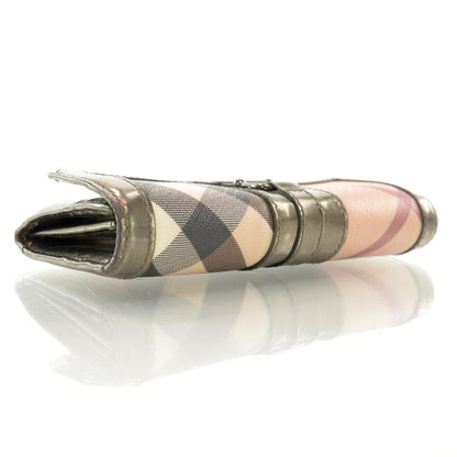 Burberry Patent Nova Check Wallet Metallic 4 of 7