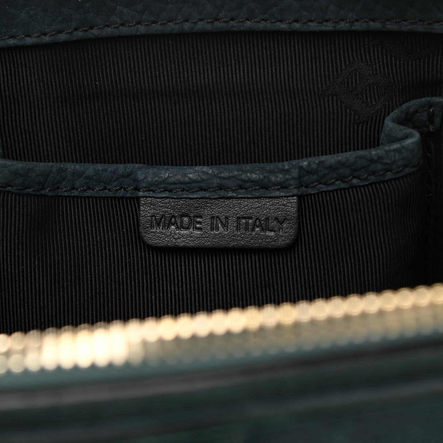 Prorsum Grainy Nubuck Alma Owl Clutch Indigo Green