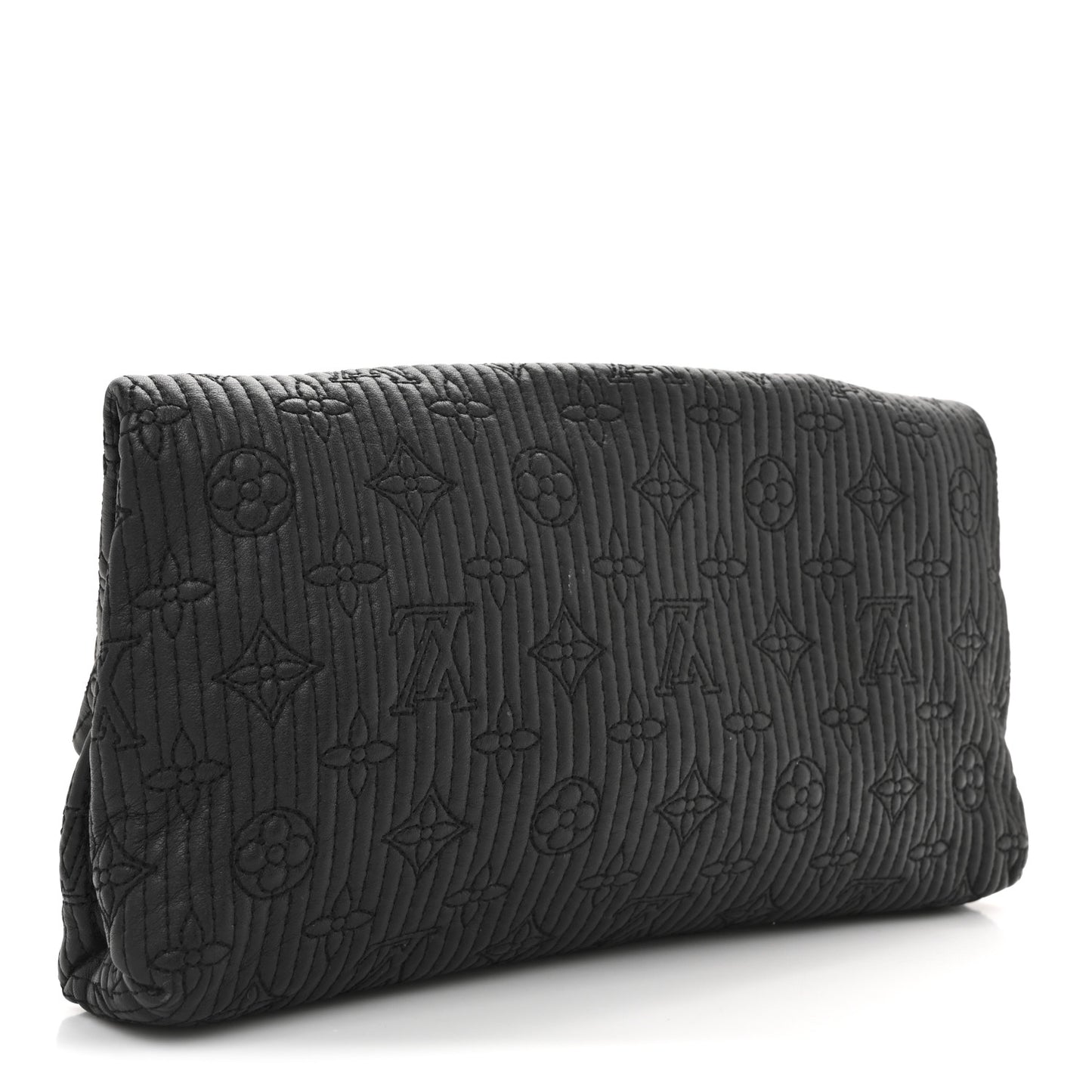 Calfskin Quilted Monogram Altair Clutch Black