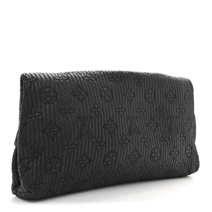 Louis Vuitton Calfskin Quilted Monogram Altair Clutch Black 3 of 10