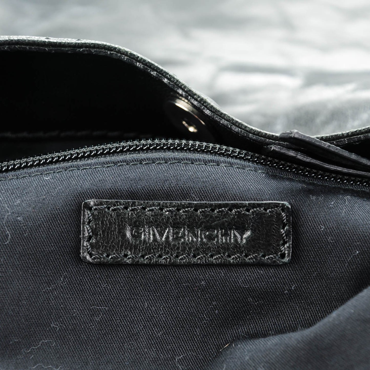 Crinkled Patent Lace Up Eclipse Hobo Black