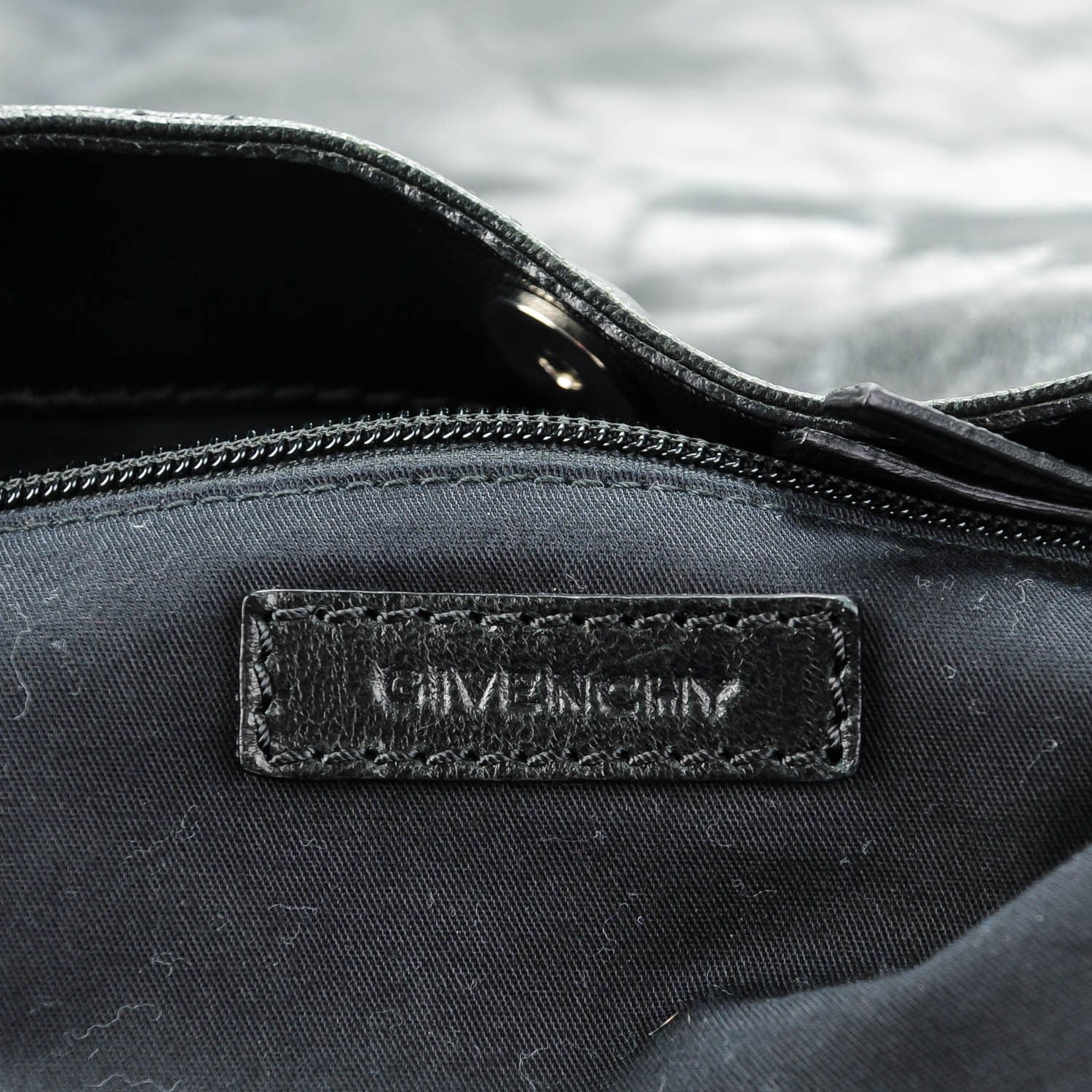 Givenchy Crinkled Patent Lace Up Eclipse Hobo Black 8 of 8