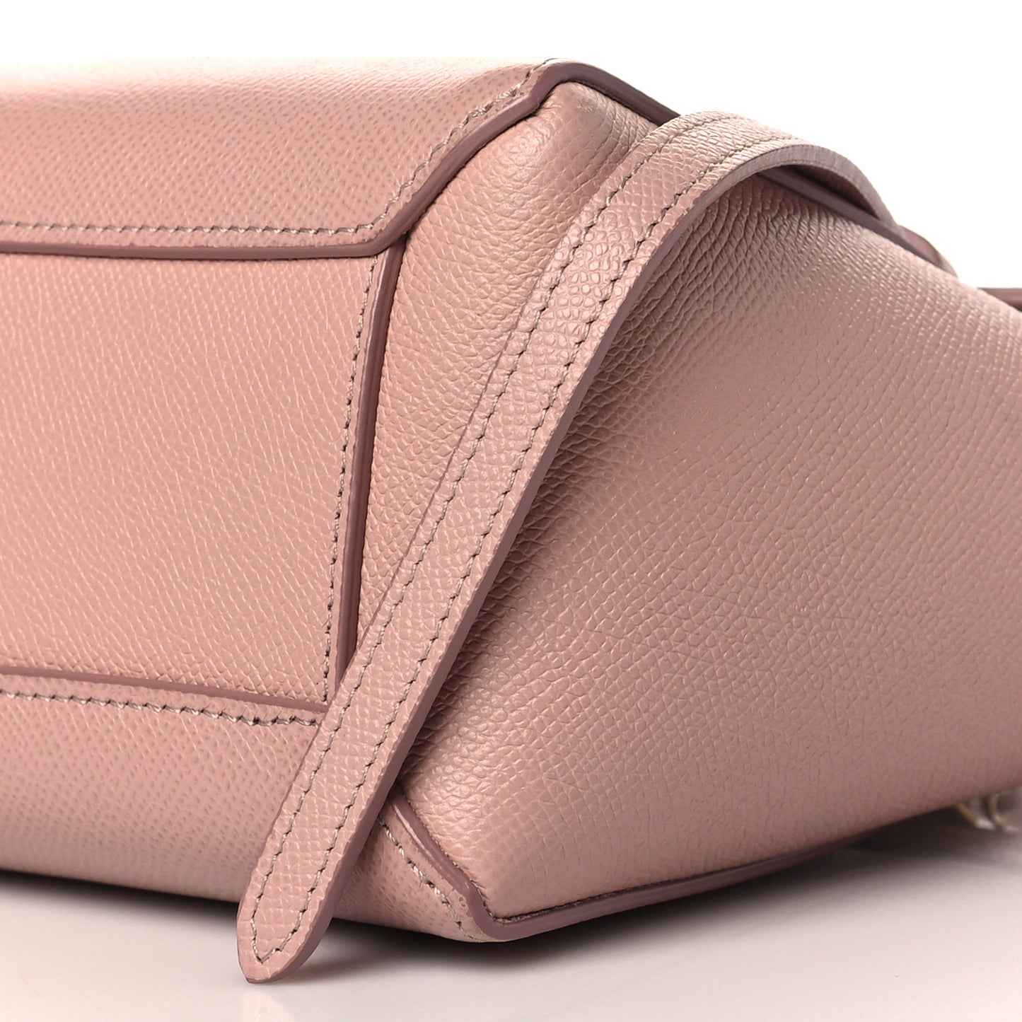 Grained Calfskin Nano Belt Bag Dark Pink