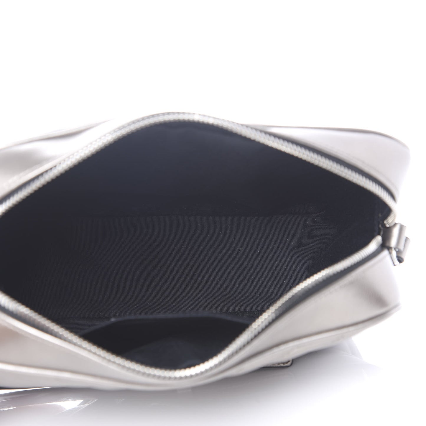 Metallic Calfskin Matelasse Monogram Lou Camera Bag Silver