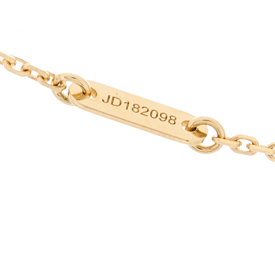 18K Yellow Gold Mother of Pearl Sweet Alhambra Pendant Necklace