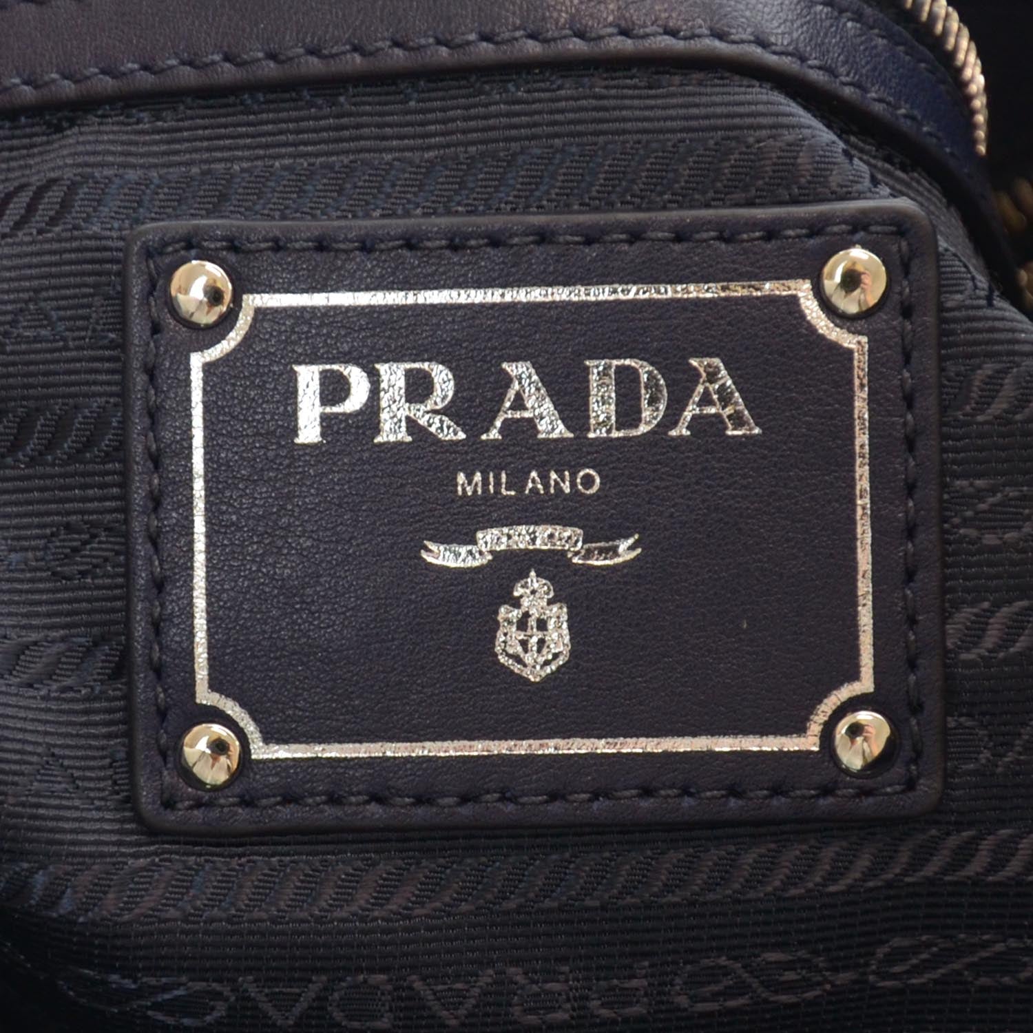 Prada Soft Calf Chain Tote Baltico 6 of 8