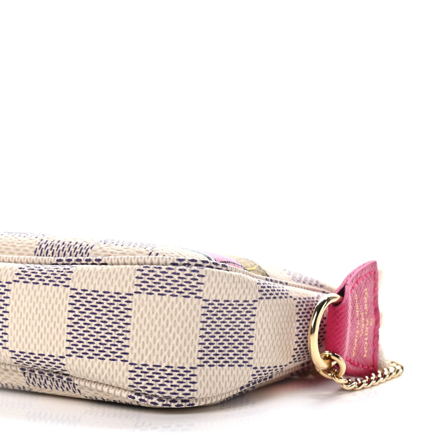 Damier Azur 2021 Christmas Animation Hollywood Mini Pochette Accessories Fuchsia