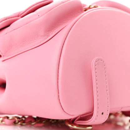Chanel Calfskin Quilted Small Duma Pockets Drawstring Backpack Light Pink 9 of 11
