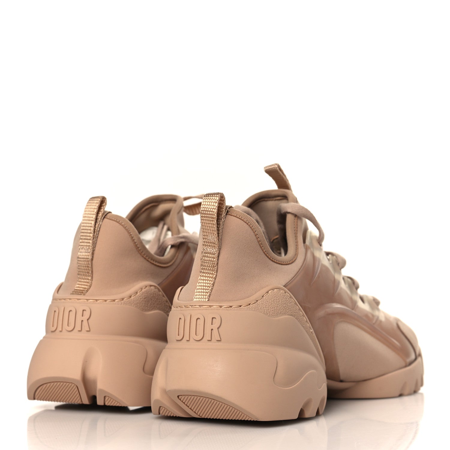 Christian Dior Neoprene Rubber Womens D-Connect Sneakers 38 Nude 4 of 9