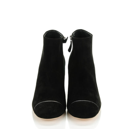 Chanel Suede Calfskin Short Boots 39.5 Black 2 of 7