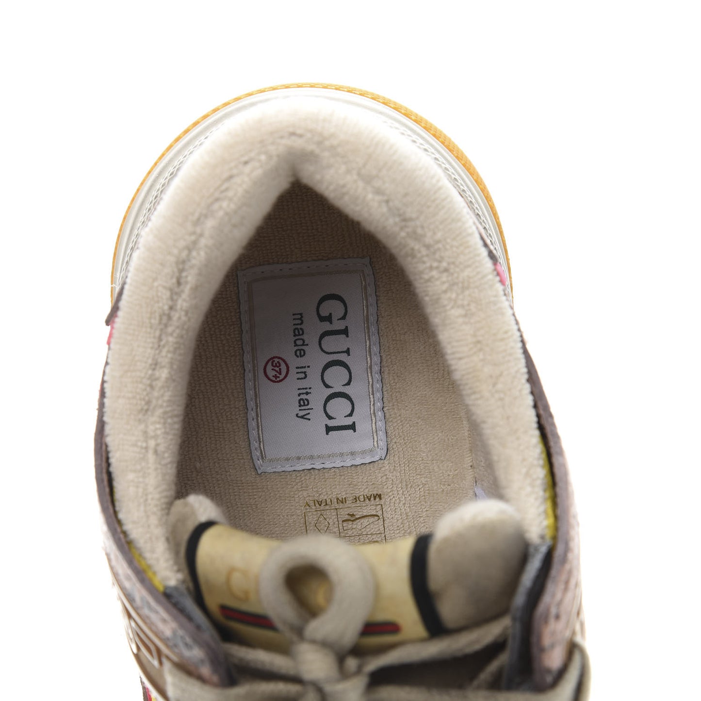 Suede Calfskin Tejus Printed Womens Ultrapace Sneakers 37.5 Pink Silver Oatmeal Yolk