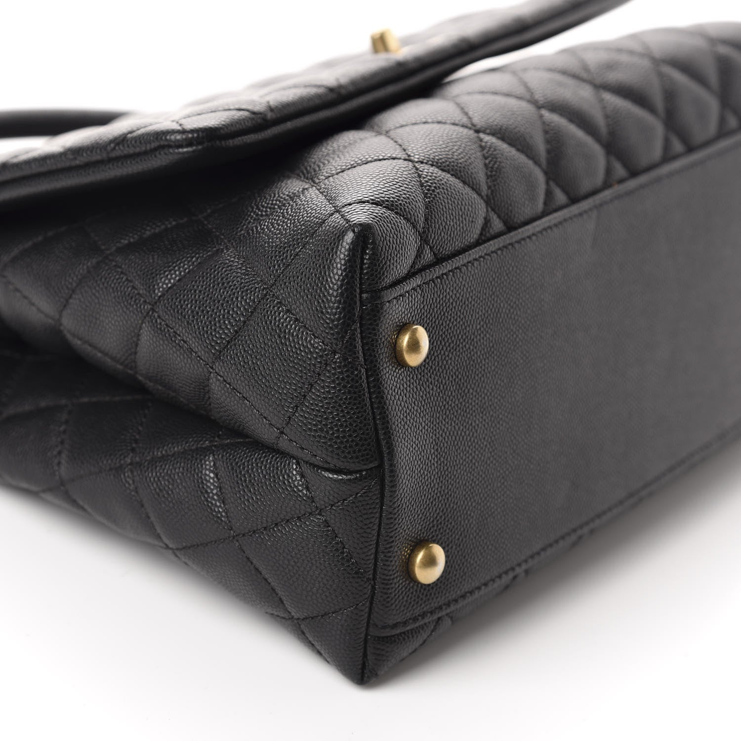 Chanel Caviar Quilted Small Coco Handle Flap Black 6 of 11