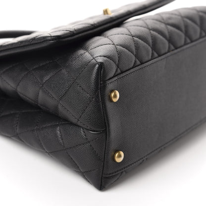 Chanel Caviar Quilted Small Coco Handle Flap Black 6 of 11