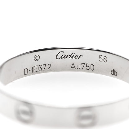 Cartier 18K White Gold 3.5mm LOVE Wedding Band Ring 58 8.25 4 of 5
