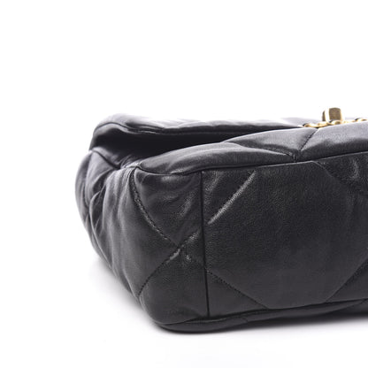 Chanel Goatskin Quilted Medium 19 Flap Black 7 of 9