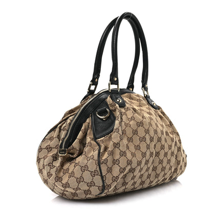 Gucci Monogram Medium Sukey Boston Bag Black 3 of 14