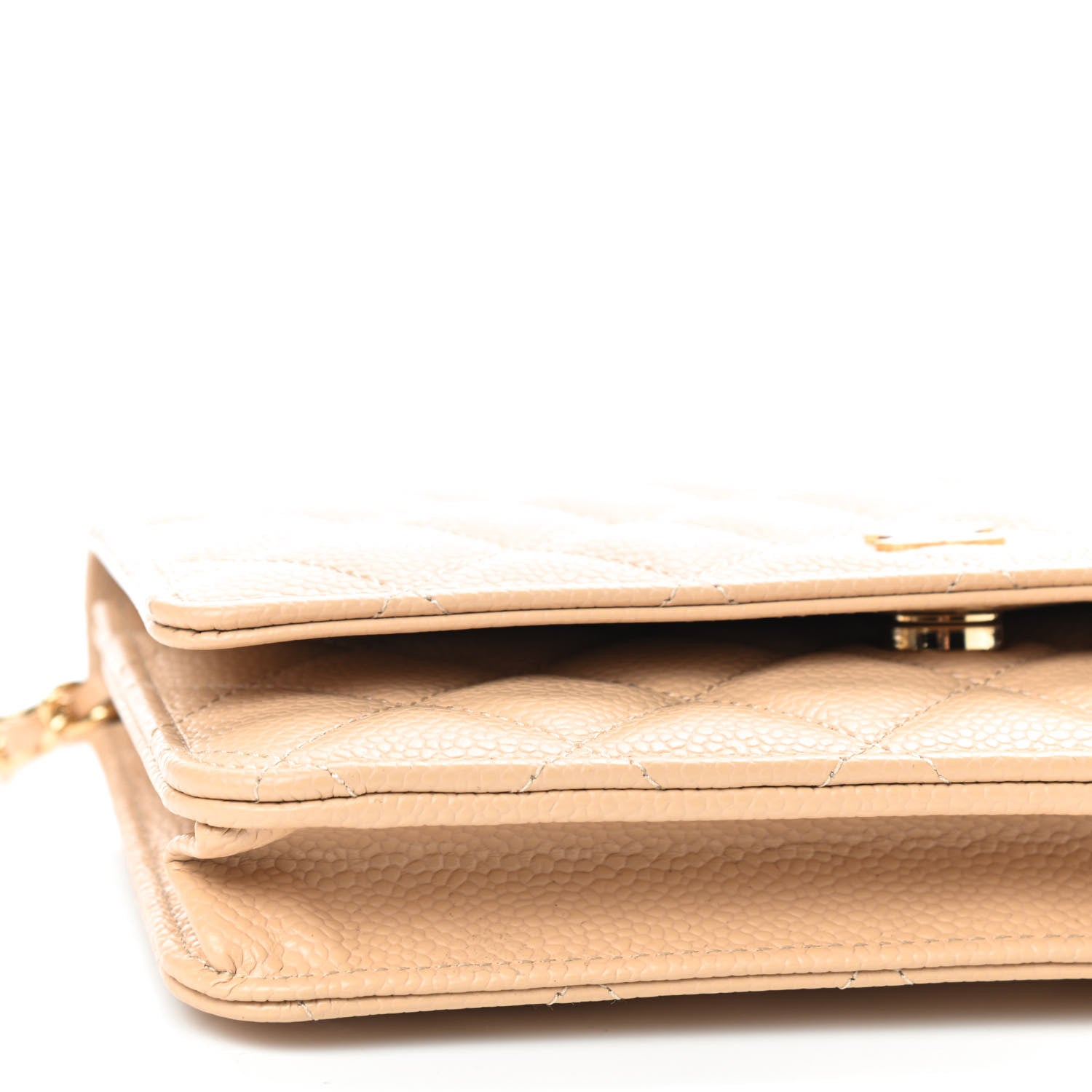 Chanel Caviar Quilted Wallet On Chain WOC Beige 8 of 9