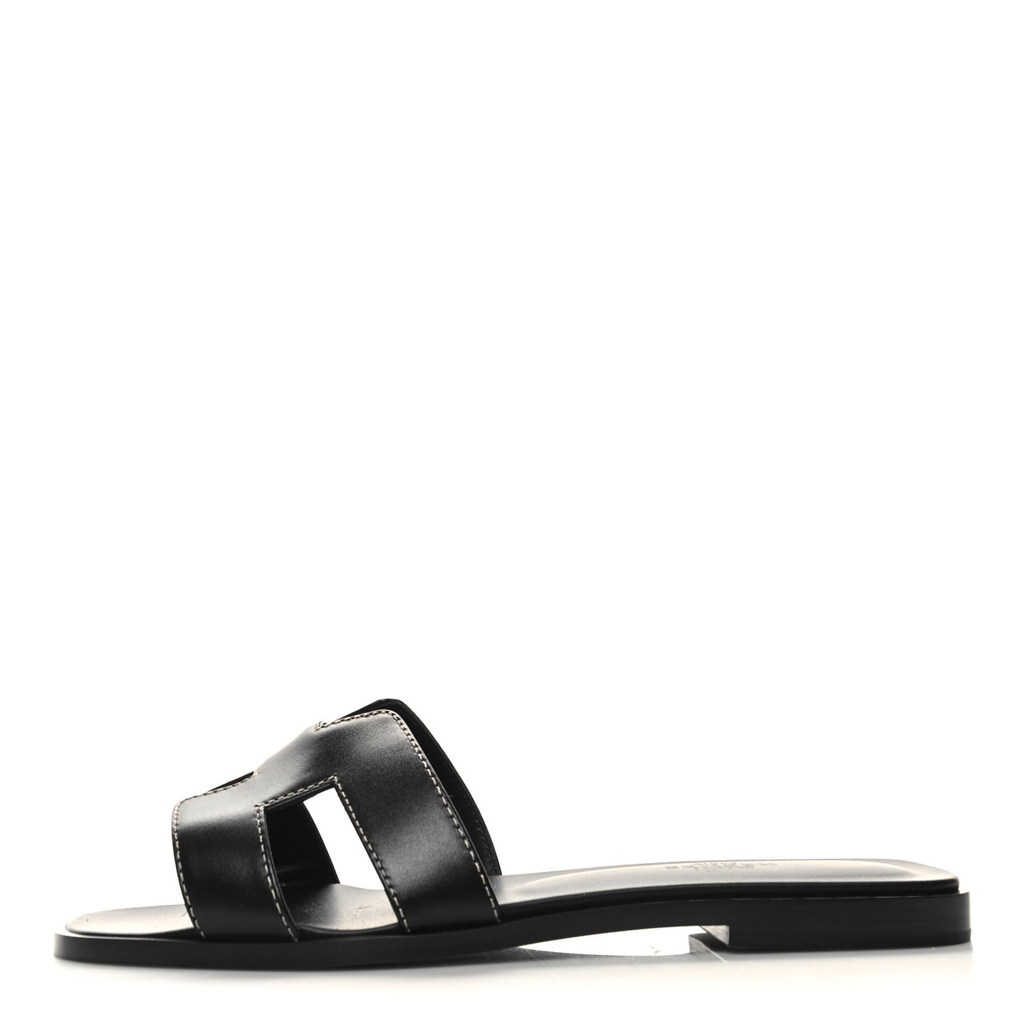 Box Calfskin Oran Sandals 37 Black