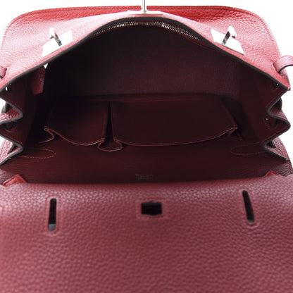 Hermes Taurillon Clemence Bi-Color Jypsiere 28 Rouge H Rouge Casaque 5 of 10