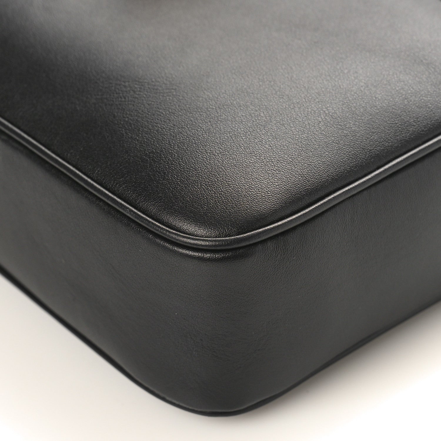 Salvatore Ferragamo Calfskin Gancio Small Camera Case Black 8 of 8
