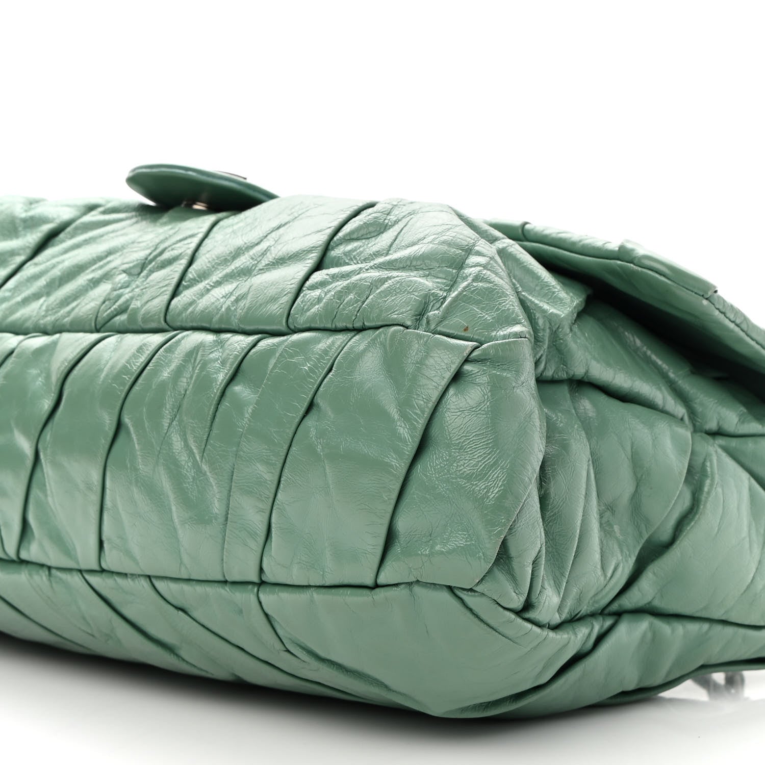 Chanel Glazed Calfskin Twisted Maxi Flap Green 8 of 10