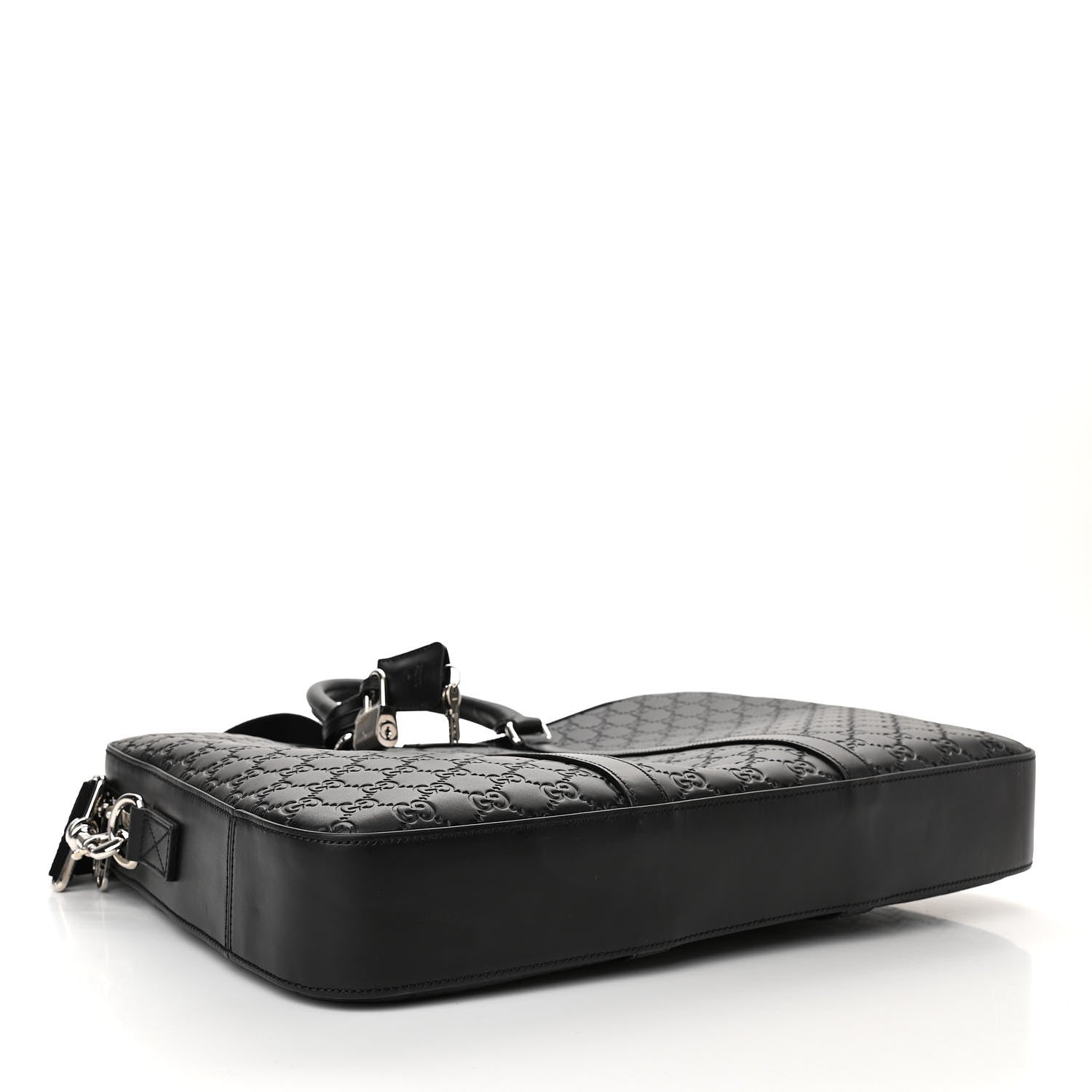 Gucci Guccissima Signature Briefcase Black 3 of 10