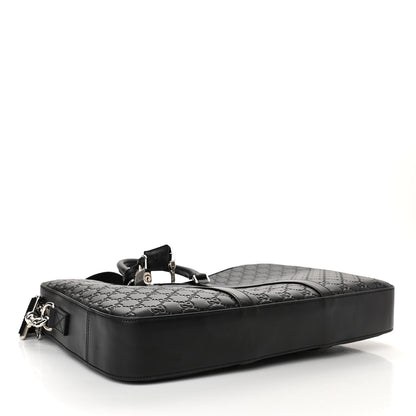 Gucci Guccissima Signature Briefcase Black 3 of 10