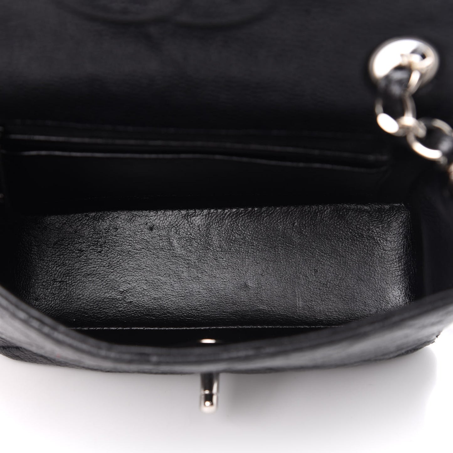Caviar Quilted Mini Square Flap Black