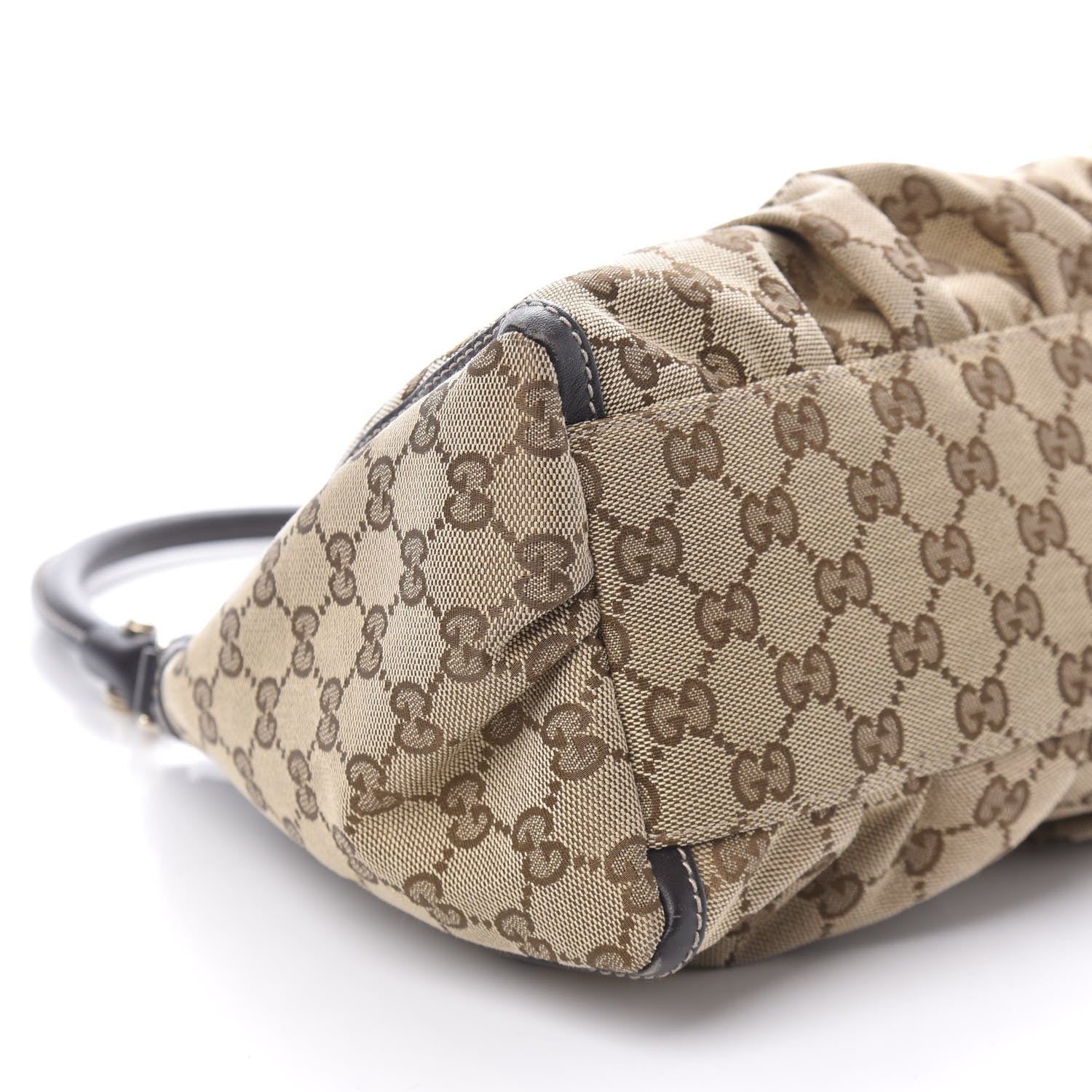 Gucci Monogram Medium D Gold Ring Hobo Dark Brown 6 of 10