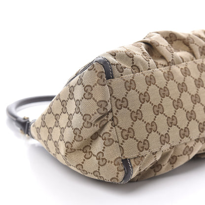 Gucci Monogram Medium D Gold Ring Hobo Dark Brown 6 of 10