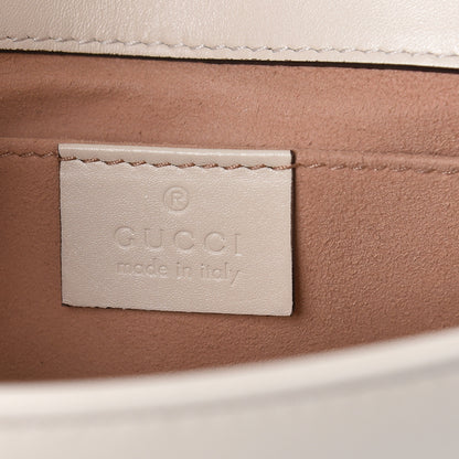 Gucci Calfskin Matelasse Mini GG Marmont Shoulder Bag White 6 of 10