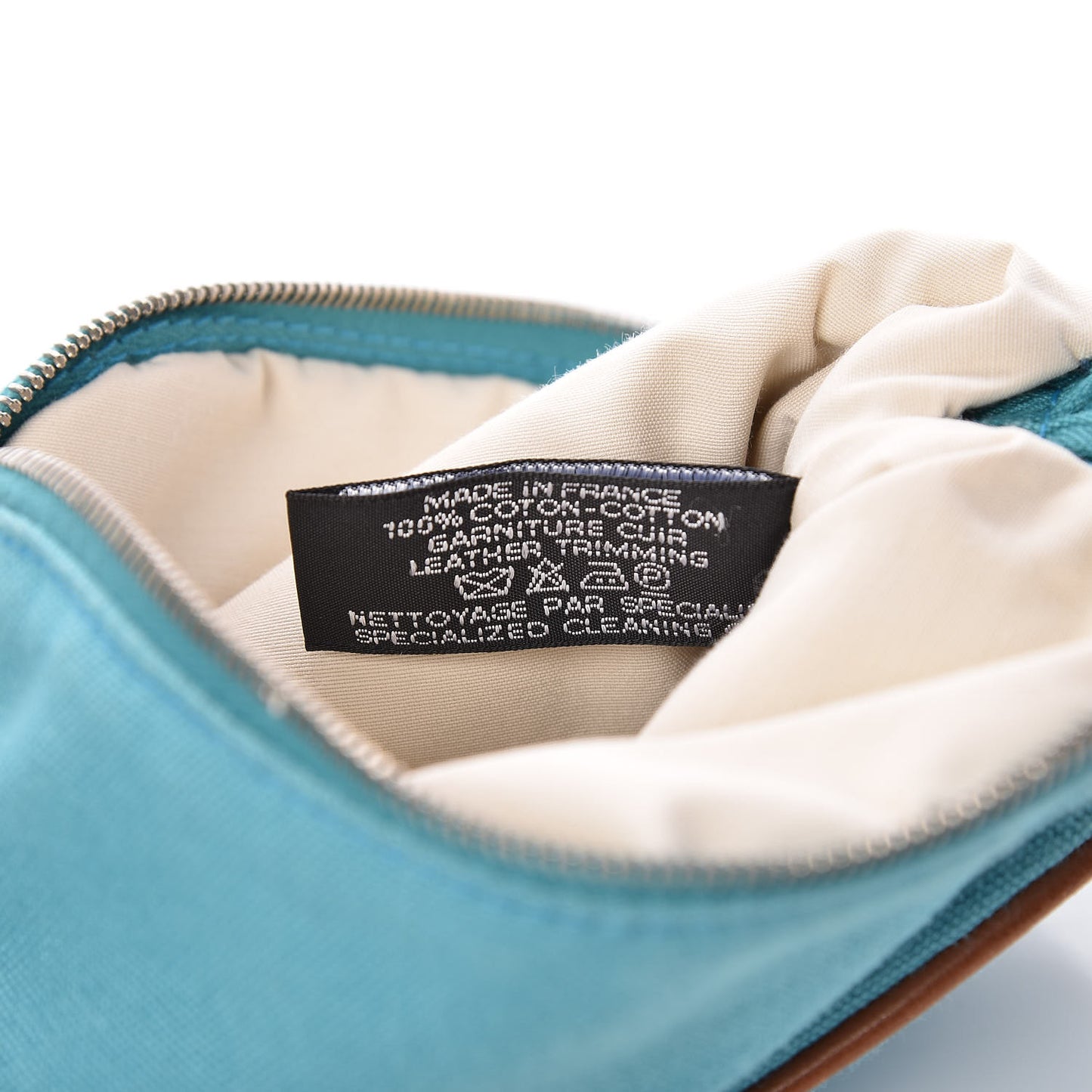 Cotton Canvas Mini Bolide Travel Cosmetic Pouch Bleu Horizon