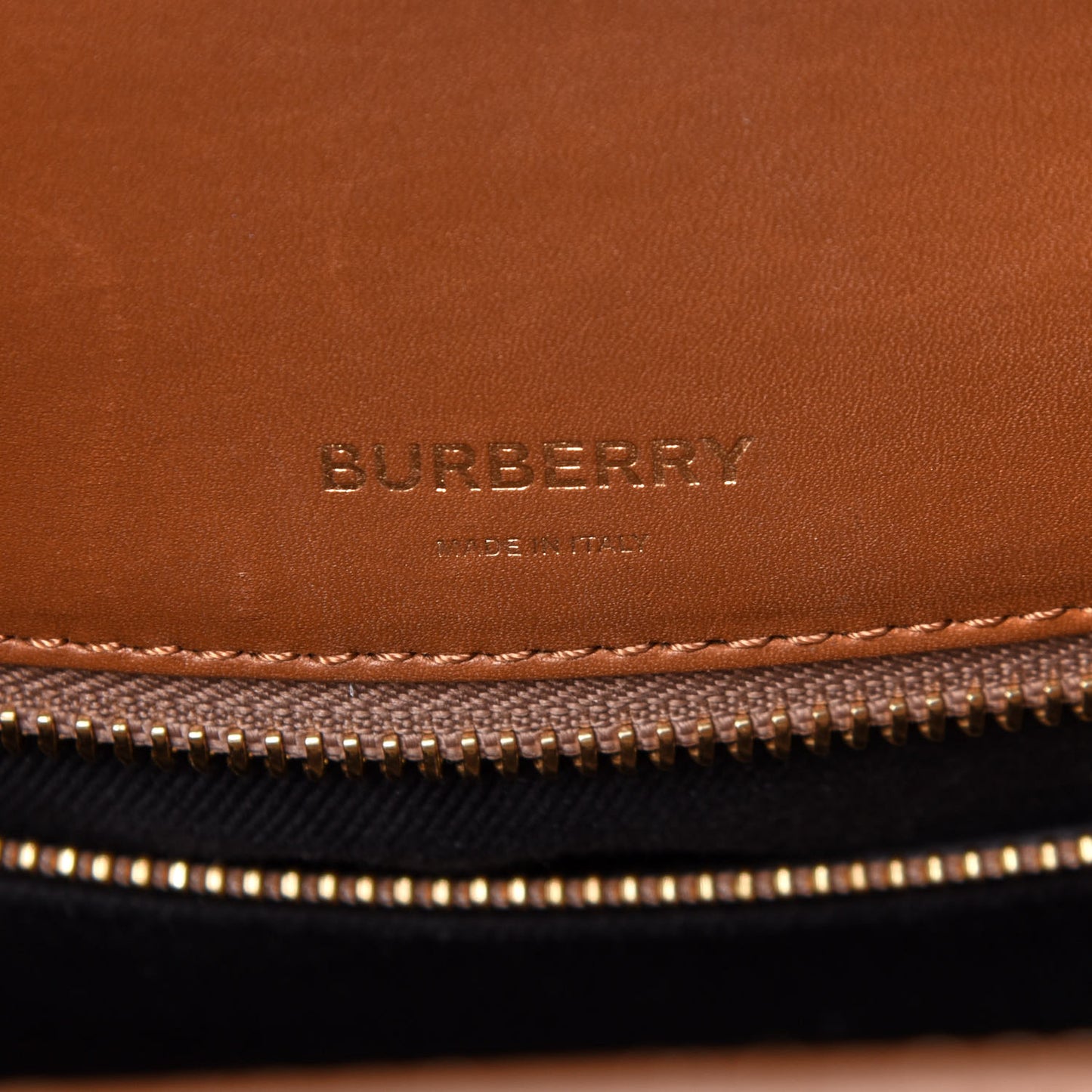 Patent Smooth Calfskin Paneled Medium Two Handle Title Bag Tan