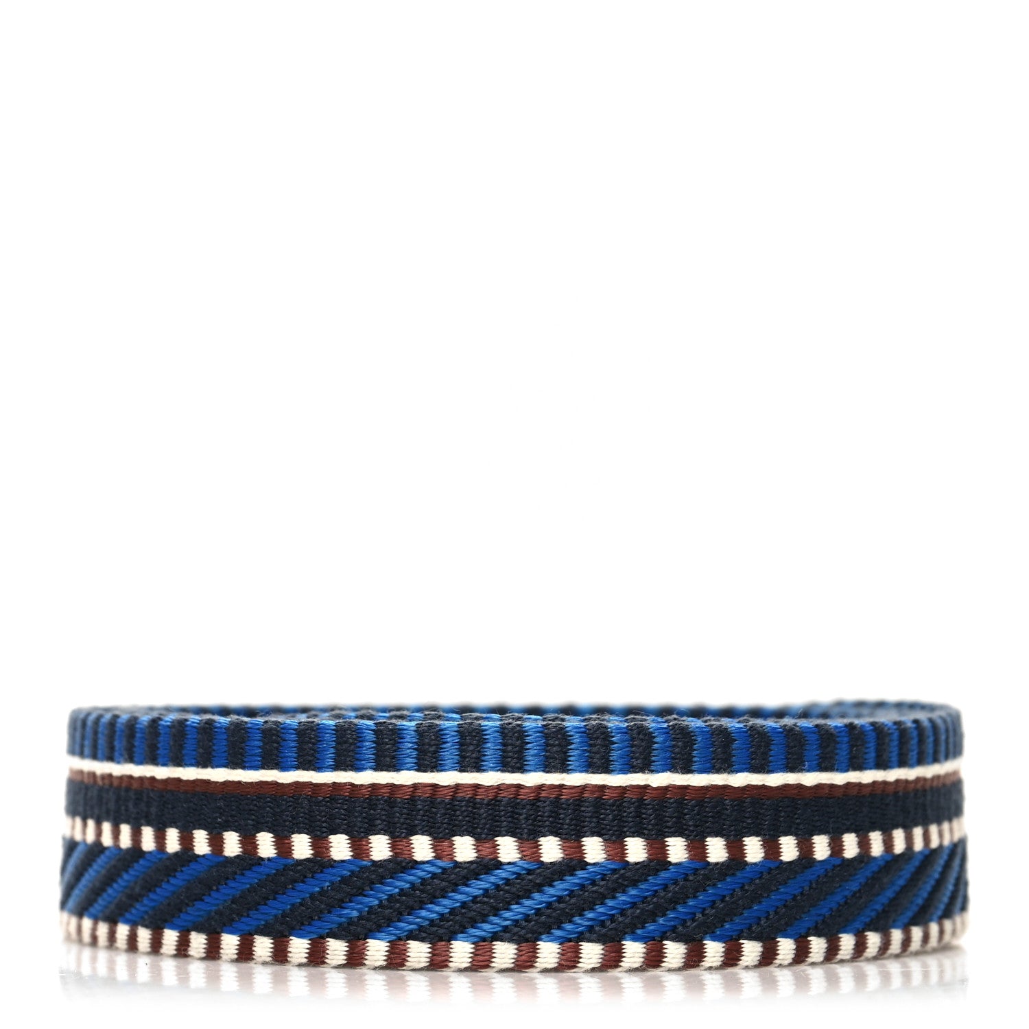 Hermes Toile Swift 25mm Sangle Cavale Shoulder Strap Bleu Zellige Indigo Black 2 of 6