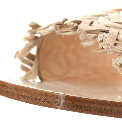Christian Louboutin Raffia Soudana Sandal Flats 36.5 Beige 9 of 10