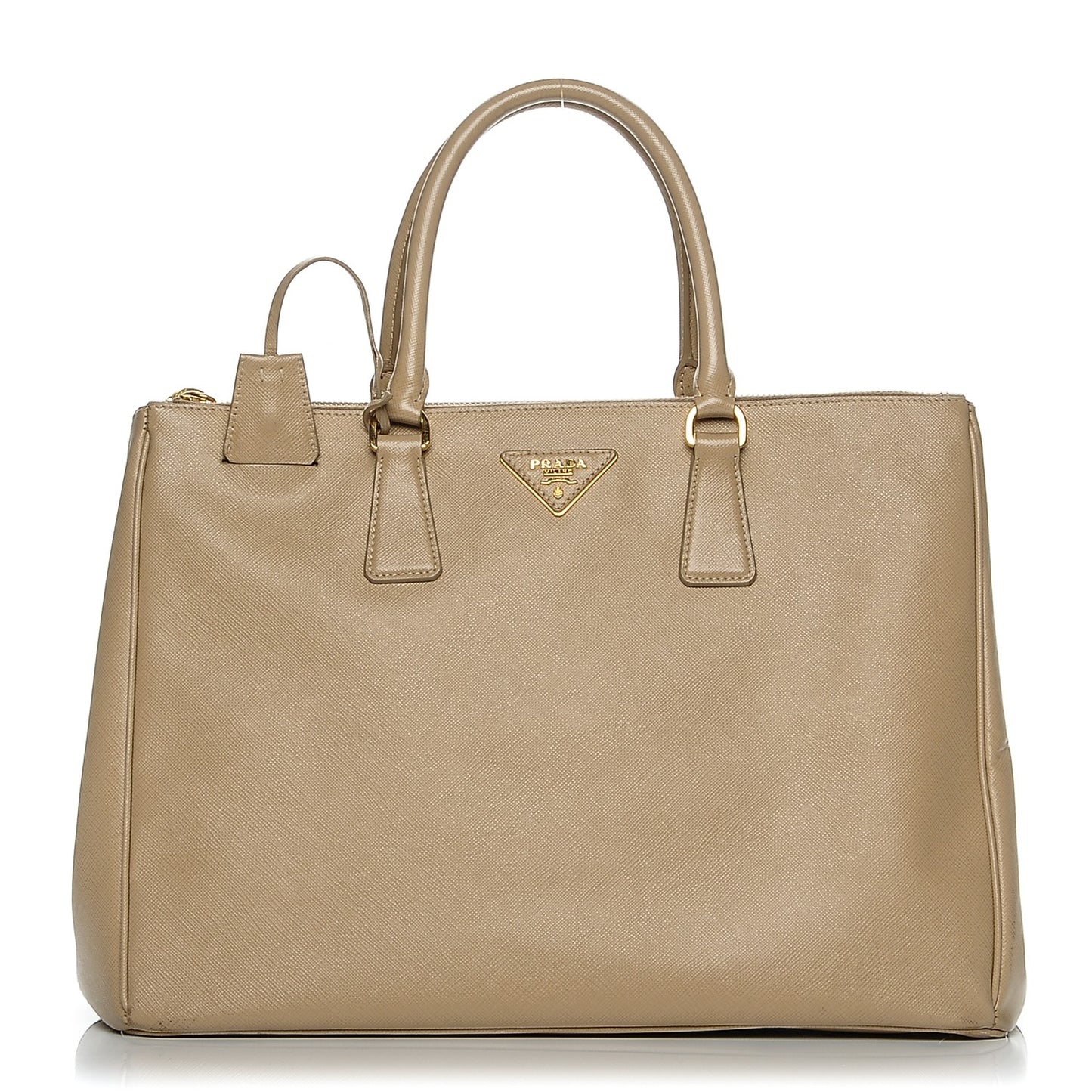 Saffiano Large Galleria Double Zip Tote Sabbia