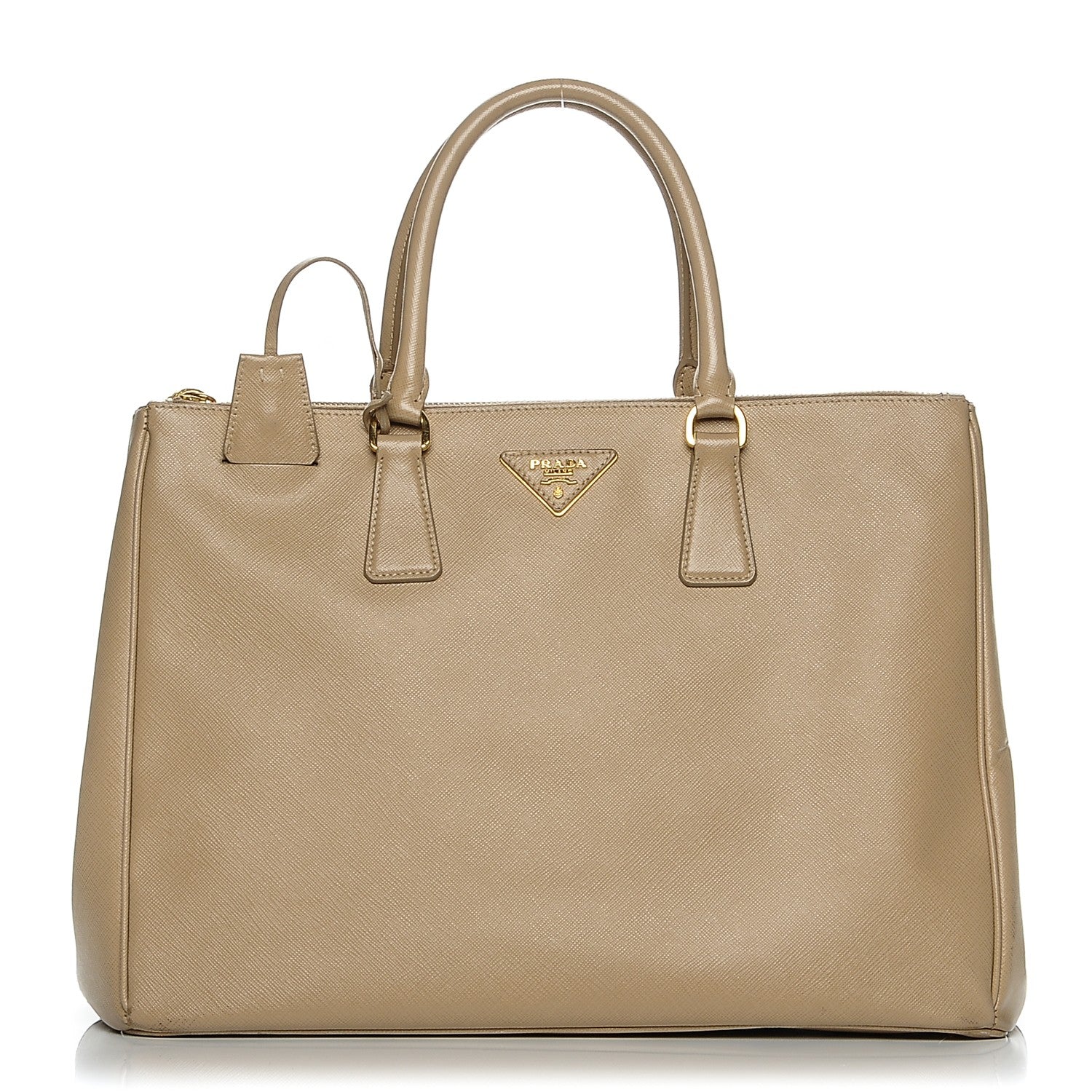 Prada Saffiano Large Galleria Double Zip Tote Sabbia 1 of 8