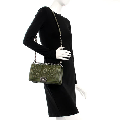 Chanel Lambskin Medium Celtic Boy Flap Green 2 of 8