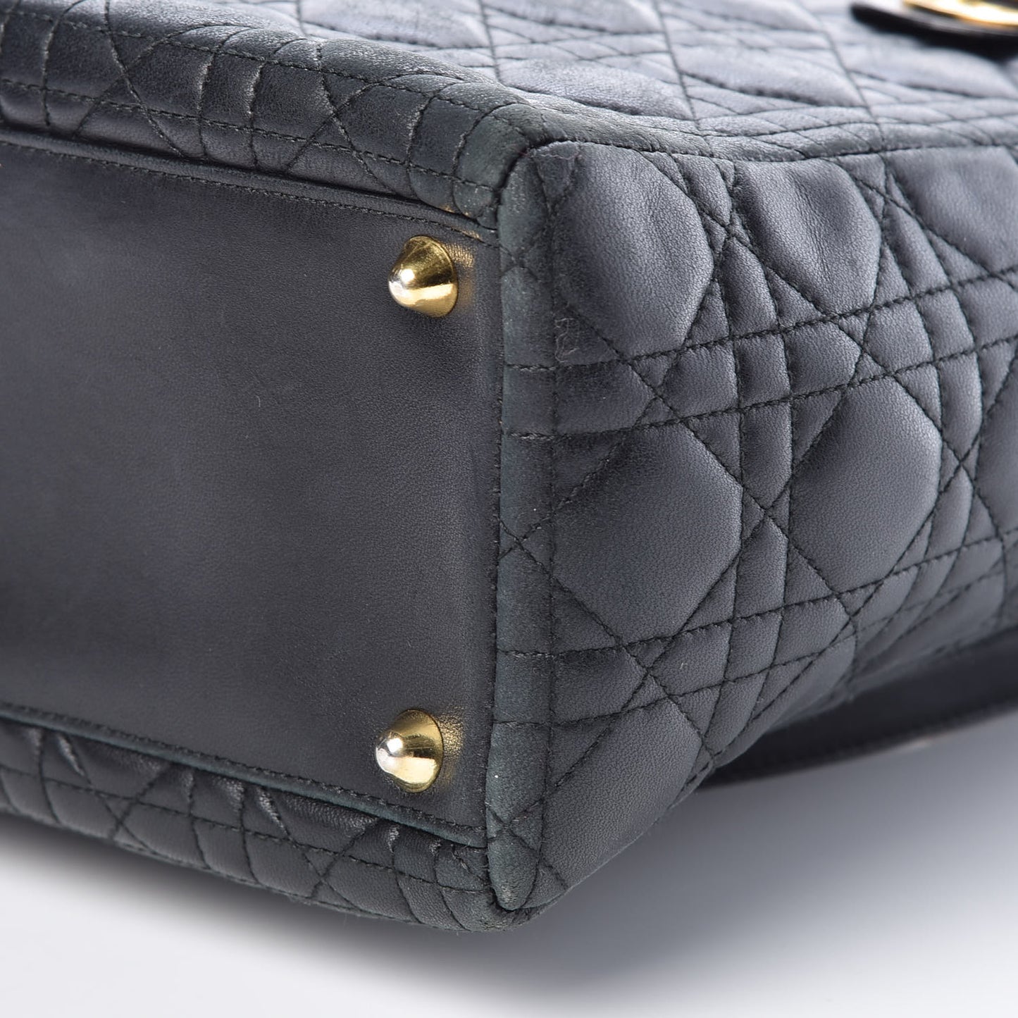 Lambskin Cannage Large Lady Dior Black